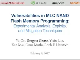 Vulnerabilities in MLC NAND