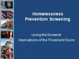 Homelessness Prevention Screening