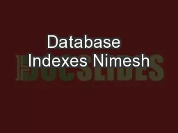 Database  Indexes Nimesh