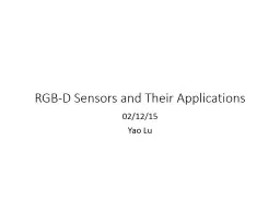 RGB-D Images and Applications