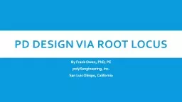 PD design via root locus