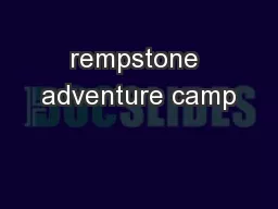 rempstone adventure camp