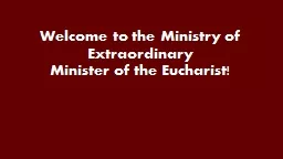 Welcome to the Ministry of Extraordinary