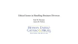 Ethical Issues in Handling Business Divorces