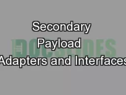 Secondary Payload  Adapters and Interfaces