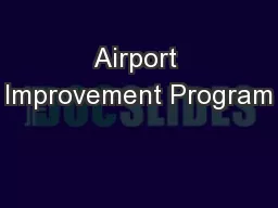 Airport Improvement Program