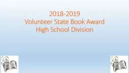 2018-2019 Volunteer State Book Award