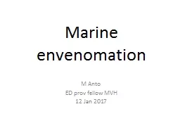 Marine envenomation M  Anto
