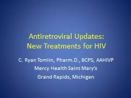 Antiretroviral Updates: