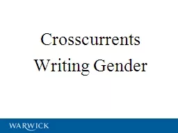 Crosscurrents Writing Gender