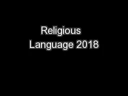 Religious  Language 2018