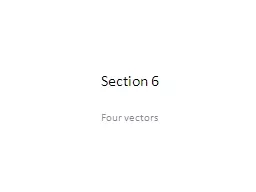 PPT-Section 6 Four vectors Four radius vector