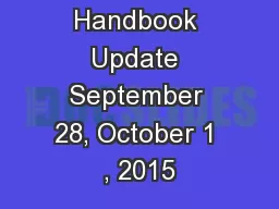 BOGFW Handbook Update September 28, October 1 , 2015