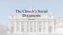 The Church’s Social Documents