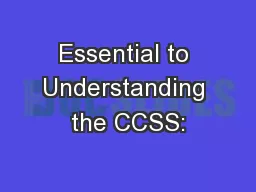 Essential to Understanding the CCSS: