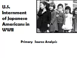 U.S. Internment  of Japanese