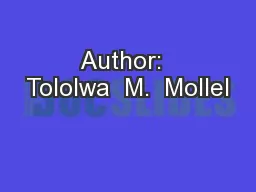Author:  Tololwa  M.  Mollel