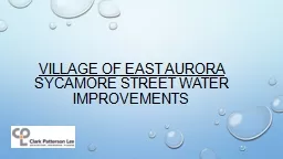 Village of east aurora  sycamore street water improvements