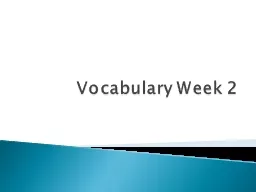 Vocabulary Week 2 Detriment