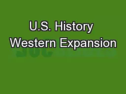 U.S. History Western Expansion