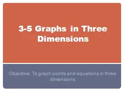 3-5 Graphs in Three Dimensions