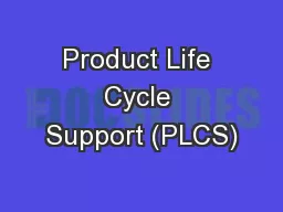 Product Life Cycle Support (PLCS)