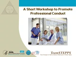 A Short Workshop to Promote Professional Conduct