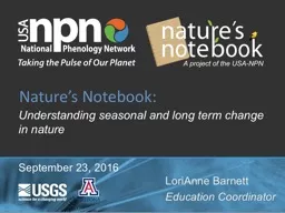 Understanding seasonal and long term change in nature