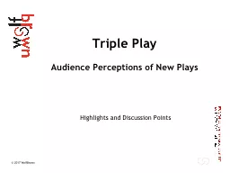 Triple Play Audience Perceptions of New Plays