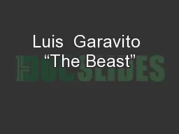 Luis  Garavito “The Beast”