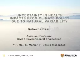 uncertainty in health impacts from climate policy due to natural variability