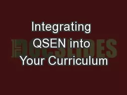 Integrating QSEN into Your Curriculum