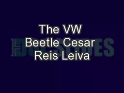 The VW Beetle Cesar Reis Leiva
