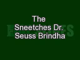 The Sneetches Dr. Seuss Brindha