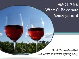 HMGT 2402 Wine & Beverage