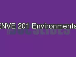 ENVE 201 Environmental