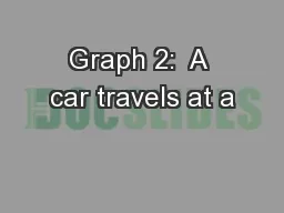 Graph 2:  A car travels at a
