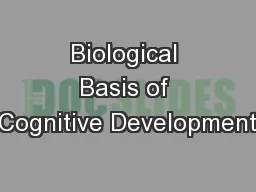 Biological Basis of Cognitive Development