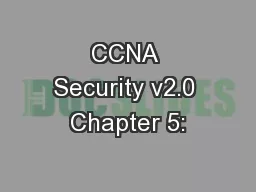 CCNA Security v2.0 Chapter 5: