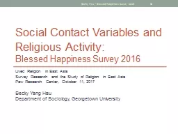 Social Contact Variables and