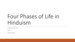 Four Phases of Life in Hinduism