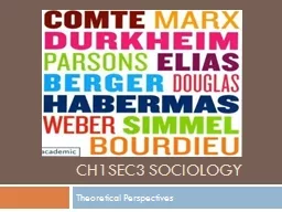 Ch1Sec3 Sociology Theoretical Perspectives