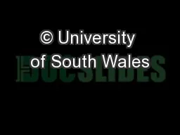 © University of South Wales
