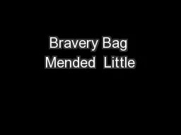Bravery Bag Mended  Little