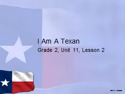 I Am A Texan Grade 2, Unit