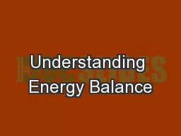 Understanding Energy Balance