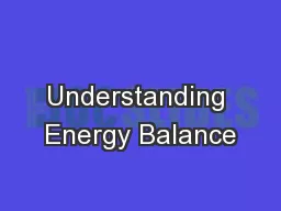 Understanding Energy Balance