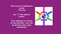 This Lent our challenge is called