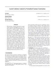 Latent Confusion Analysis by Normalized Gamma Construc
