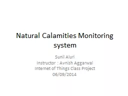 Natural Calamities Monitoring syste